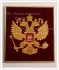 ГЕРБ РОССИИ В МЕТАЛЛИЧЕСКОЙ РАМКЕ ВЫШИВКА