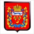 Герб на ткани в деревянной рамке в Волгограде